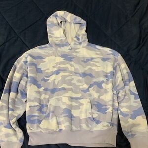 PINK Victoria's Secret Camouflage Hoodie - Blue and White